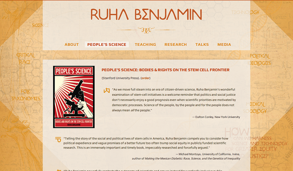 Web Design by Swash Design for Ruha Benjamin